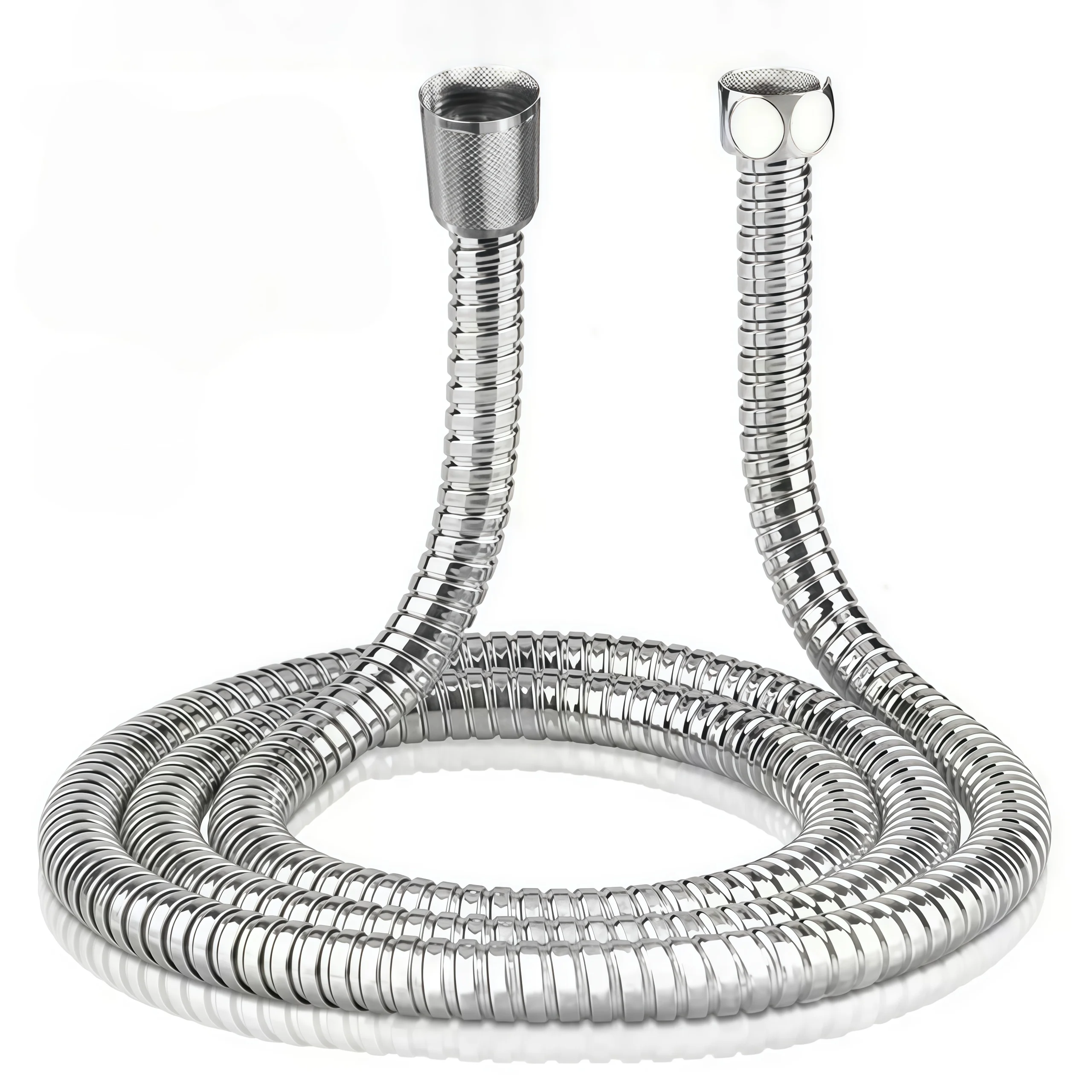 Flexible Stainless Steel Shower Hose 1.5m Anti‑Rust Chrome Plated G1/2 Thread Replacement Shower Water Pipe