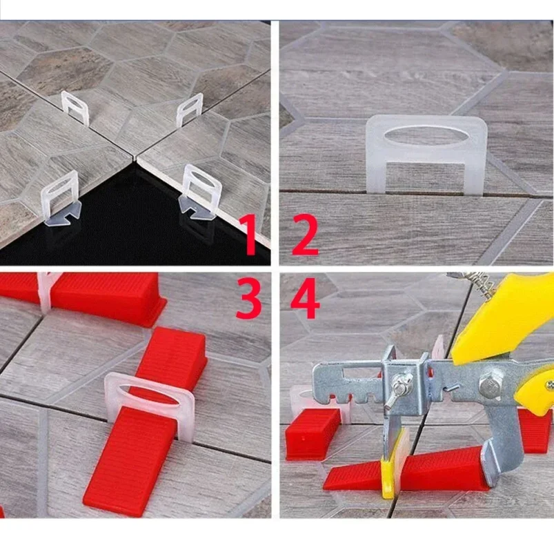 1/1.5/2/2.5/3mm Wall Floor Tile Leveling System Clips Ceramic Leveler Spacer Plier Wadge Kit for Tile Laying Construction Tools