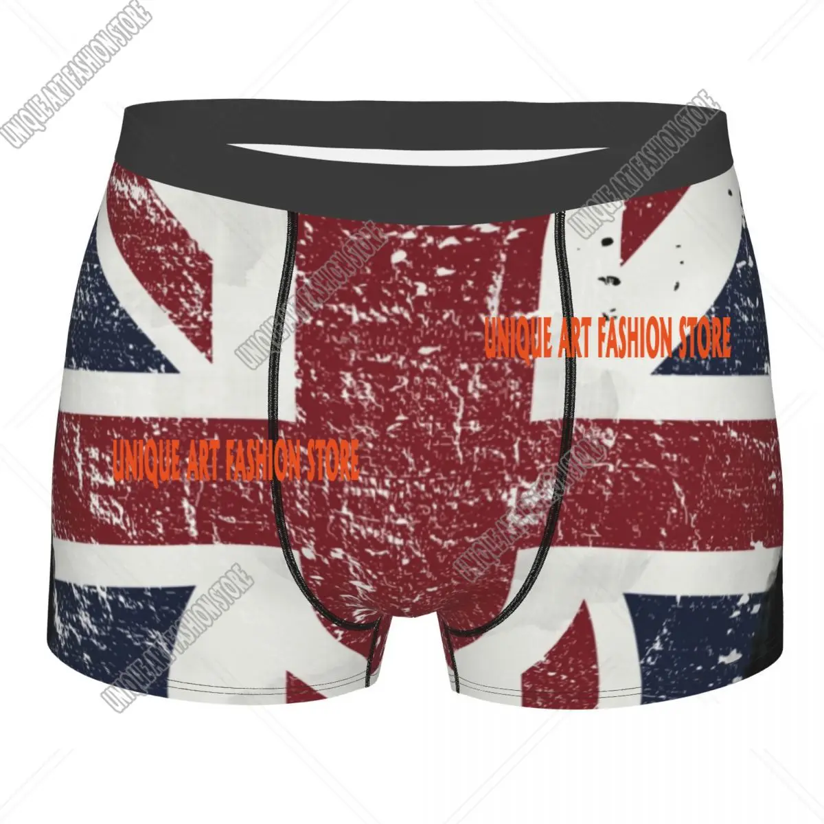 British Flag Underwear Men Sexy Print Customized Union Jack UK United Kingdom Boxer Shorts Panties Briefs Breathbale Underpants