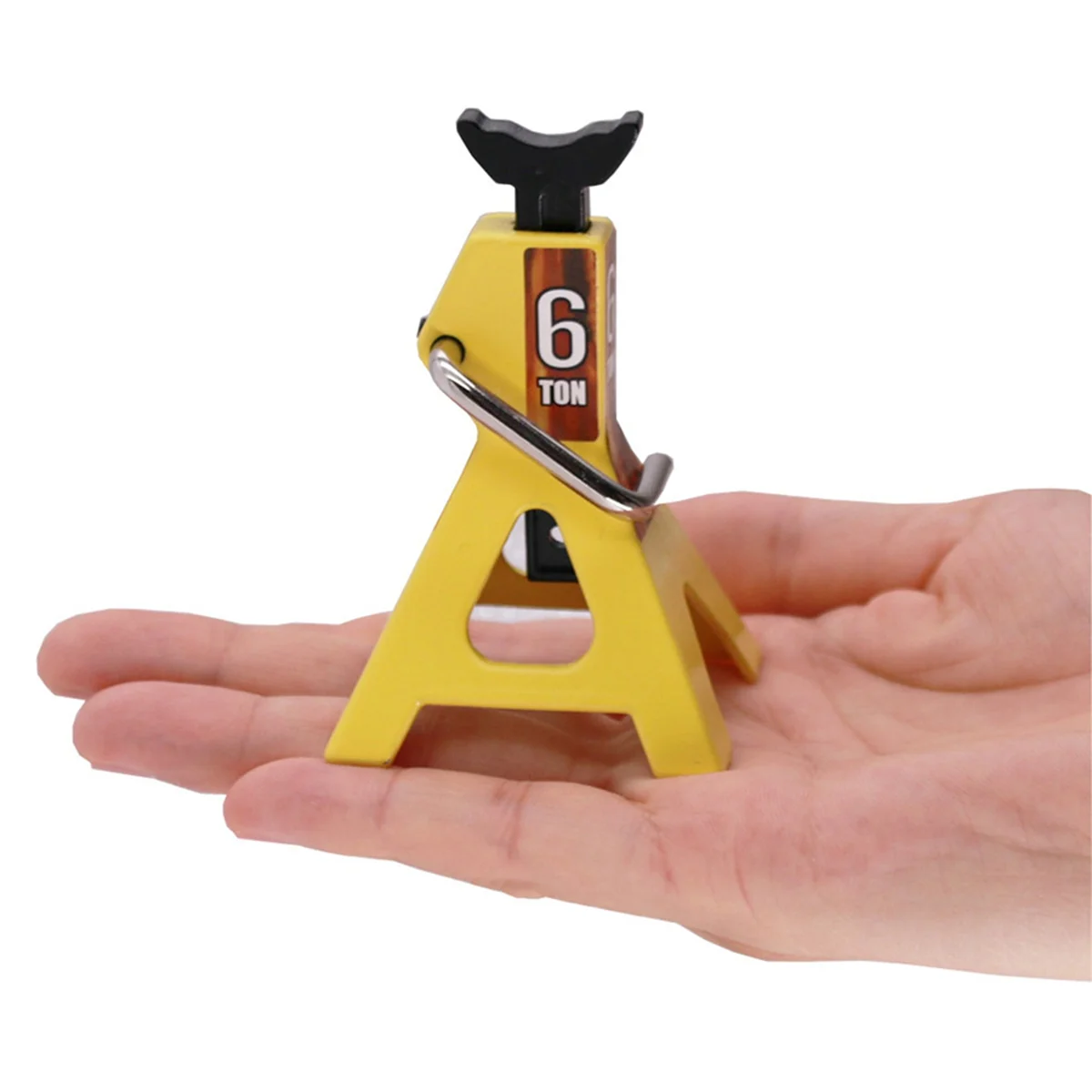 A72Z 3X Metal Jack Stands 6 Ton Height Adjustable for Trx4 SCX10 Simulation Climbing Vehicles-Yellow