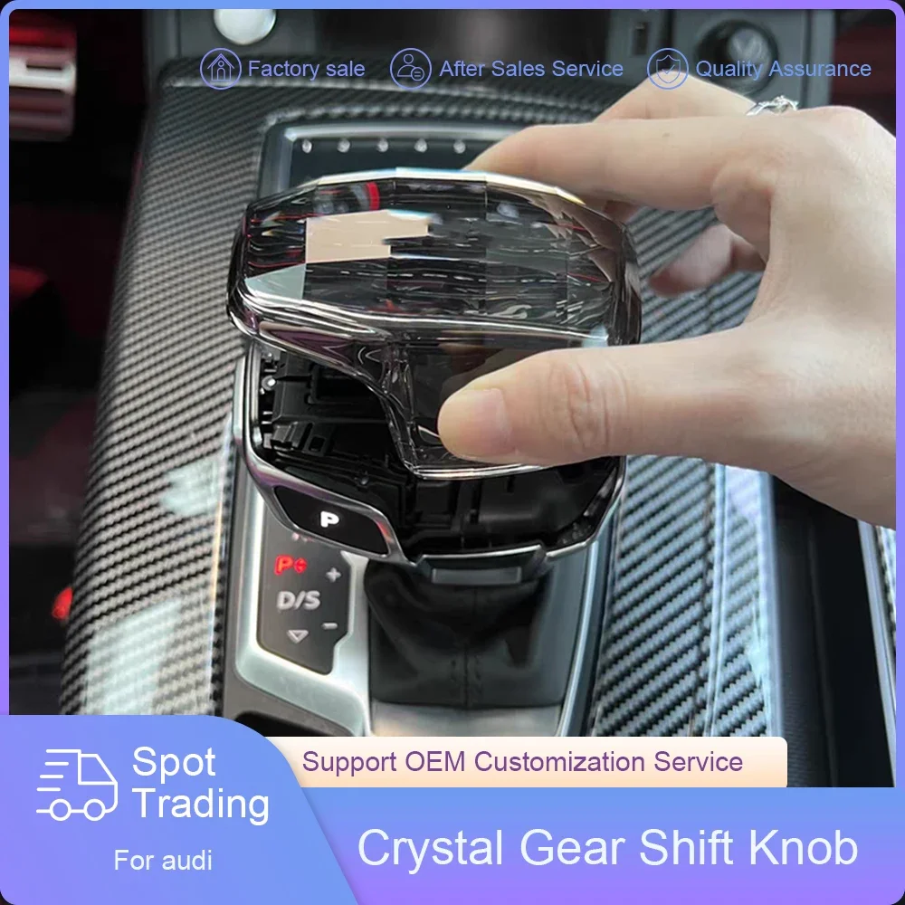 

For audi a6 a4 c8 a5 s4 q7 rs5 modified crystal handle cover gearbox shifter Gear shift knob cover car accessories