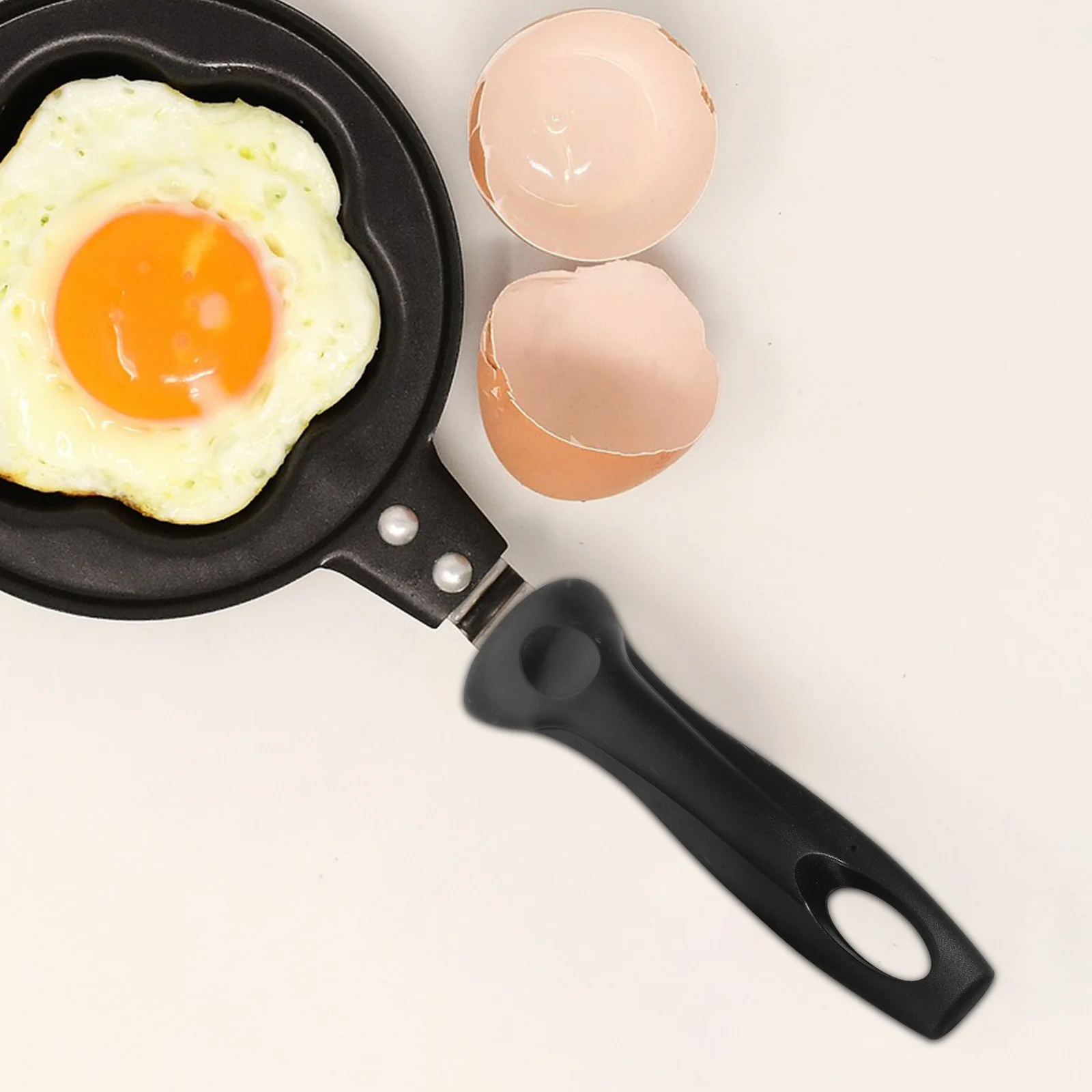 

2Pcs Ergonomic Replacement Pot Handle Black Heat Resistant Handle for Frying Pan Milk Pan Pressure Cooker Accessories