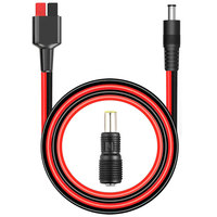 1.5m/5FT Solar Connector to DC5521 with DC7909 Adapter for Jackery Explorer Bluetti VTOMAN Jump etc. Portable Power Stations.