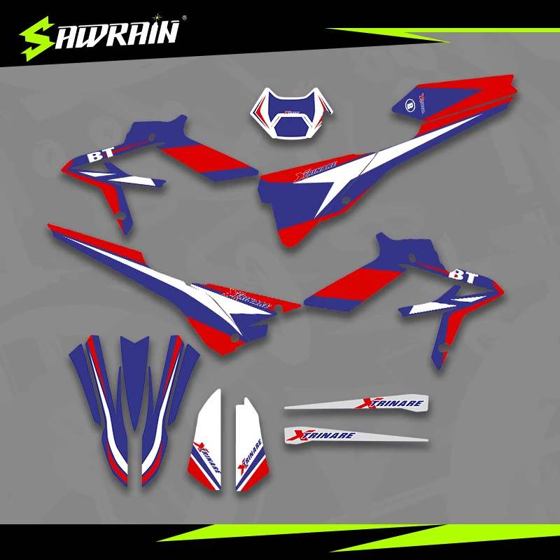 Sawrain Motorcycle Graphics Backgrounds Decal Stickers Kits for BETA 20-22 Beta Xtrainer