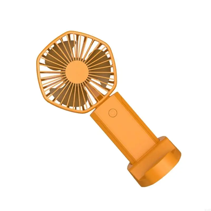 Quạt động 918D Quạt cầm tay mạnh mẽ có thể sạc lại 3 tốc độ Quạt cầm tay nhỏ