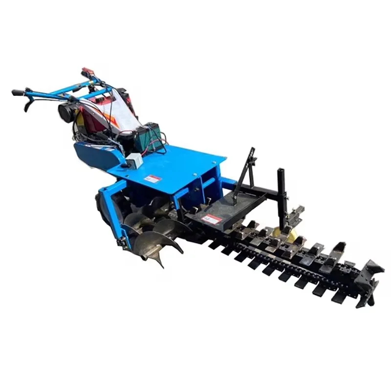 

chain trenching machine digging deep trench electrical cable trenching engineering, pipe excavating trenching machine