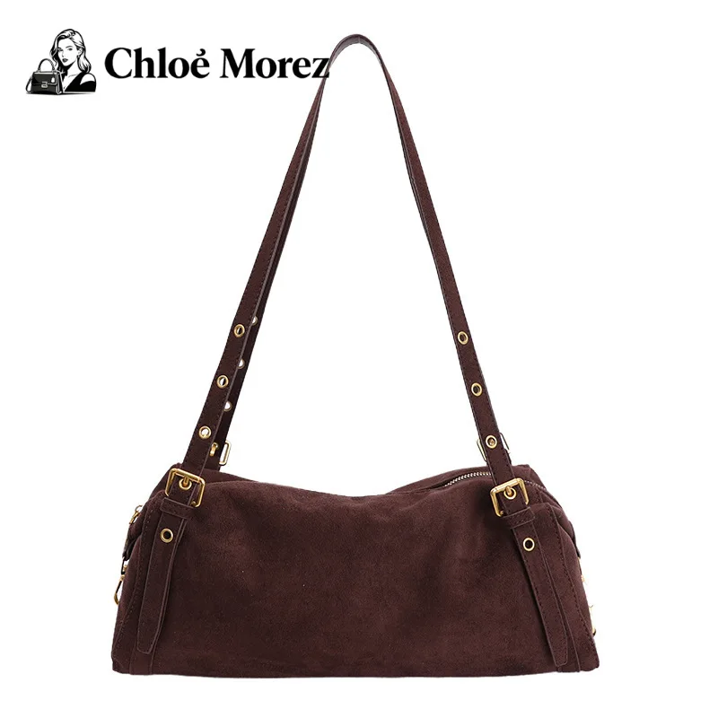 

Single-Shoulder Underarm Bag Versatile Commuter Handbag for Women Retro Soft Leather Tote Bag
