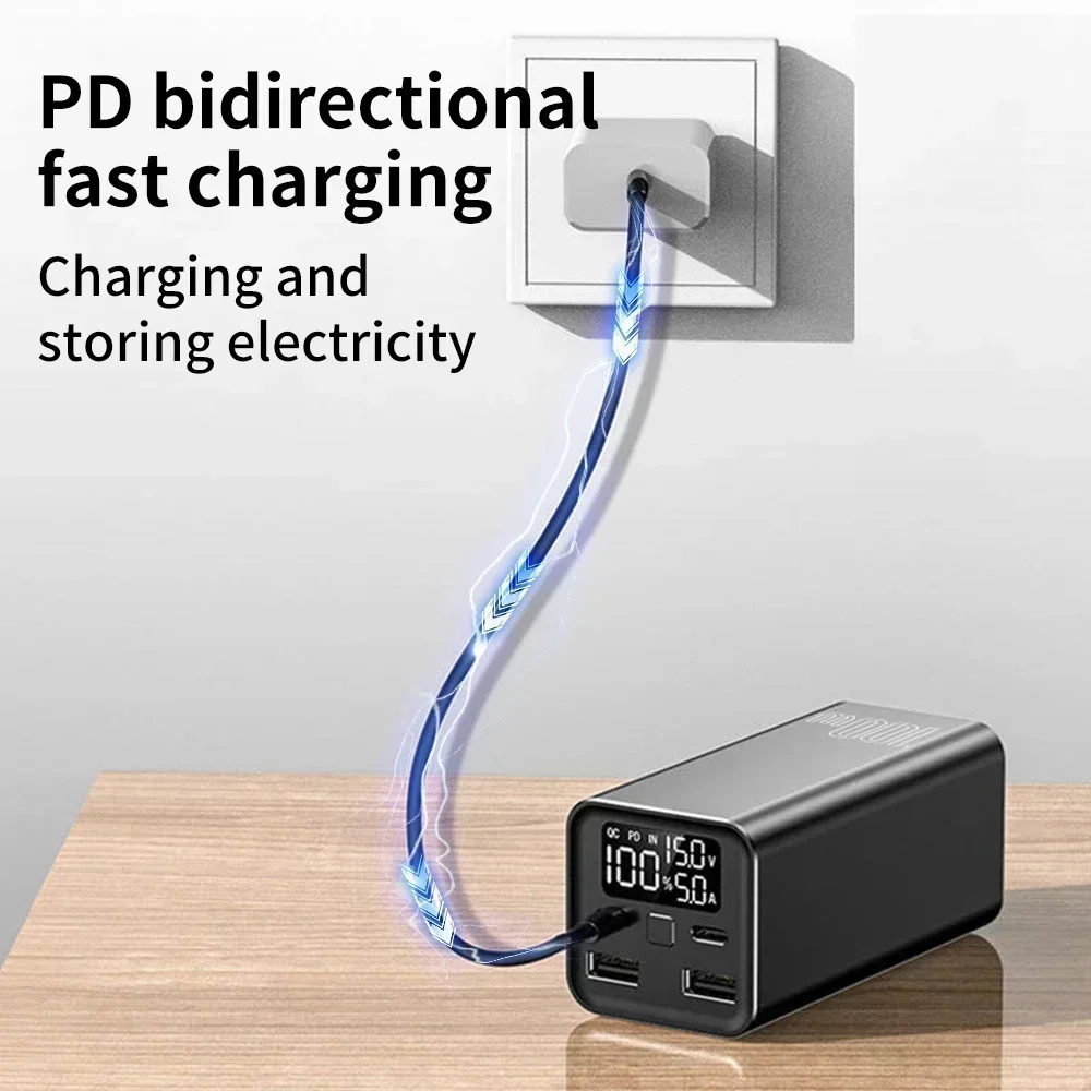 Imagem -04 - Banco Exterior Super Rápido do Poder Telefone Móvel Aplicável Universal Grande Capacidade 100w 100000mah 220v