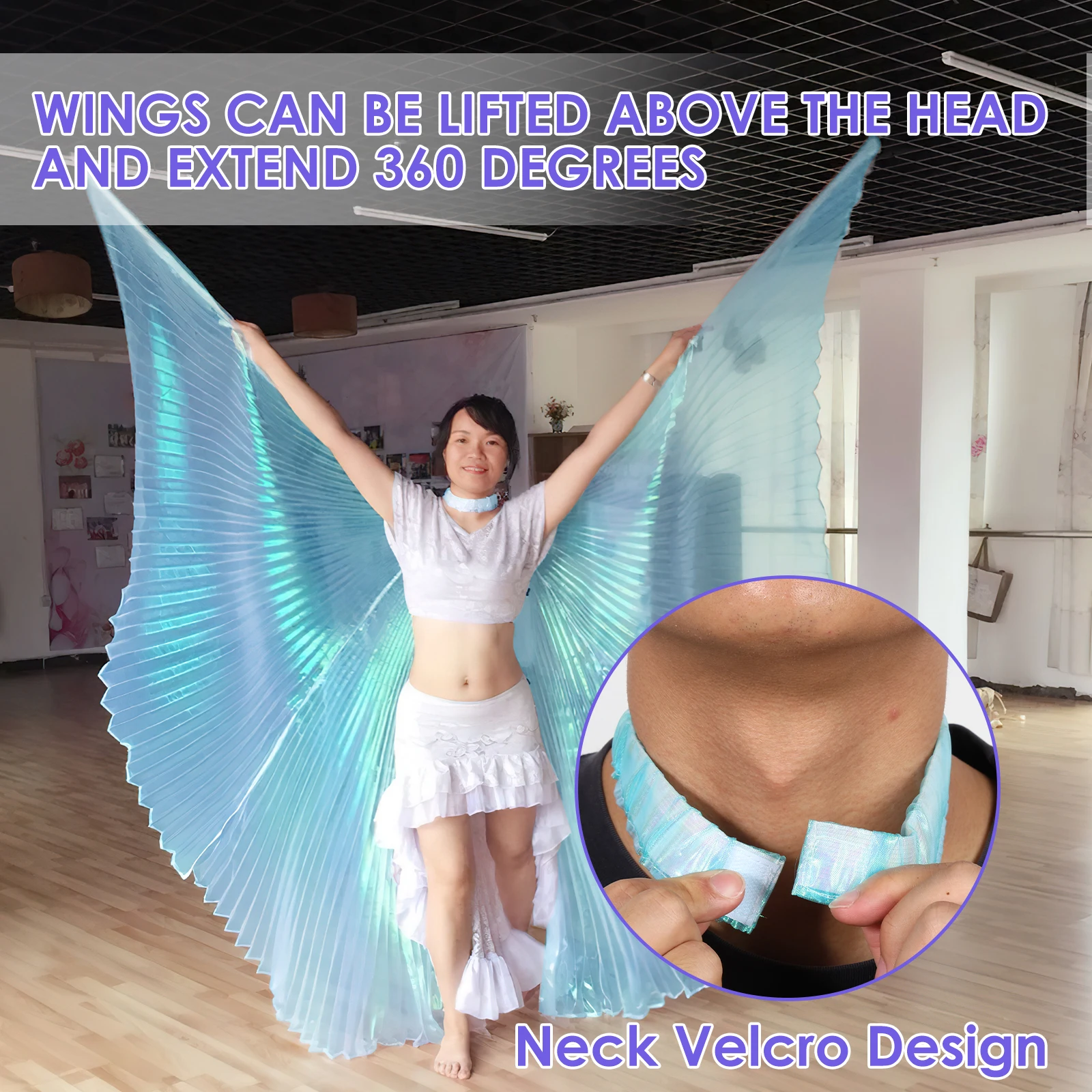 Skrzydła wróżki płaszcz występ na scenie nosić taniec brzucha Acce dorosłe dzieci tancerze kolorowy motyl Isis skrzydła kostiumy do tańca