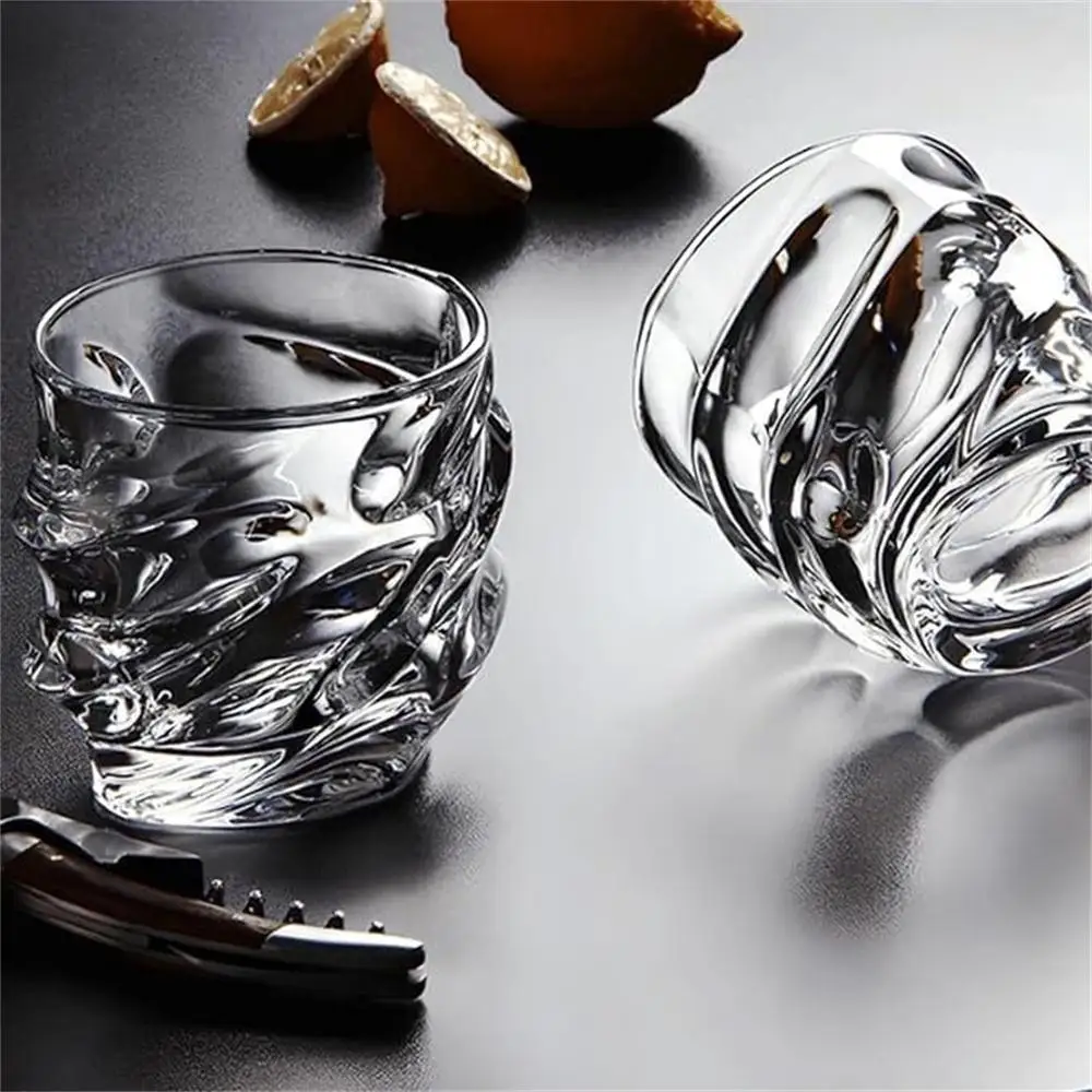 /4pcs zerkn ittert Papier unregelmäßige Form Kristall facettiert der Whisky becher Whisky Whisky Rock Glas Kunstwerk Wein becher