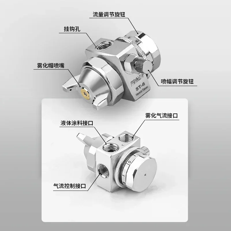 自動スプレーガン,ST-6ノズル,ペイントスプレーガン,ウェーブソルダー,高空気圧噴霧,真空成形機ノズル