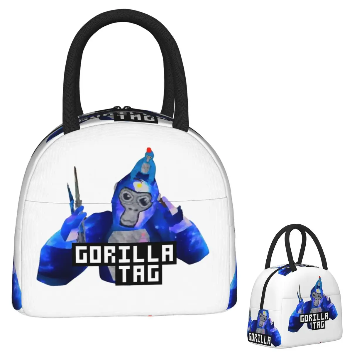 

Gorilla Tag Monkey Lunch Bags Insulated Bento Box Portable Lunch Tote Resuable Picnic Bags Cooler Bag for Woman Children School
