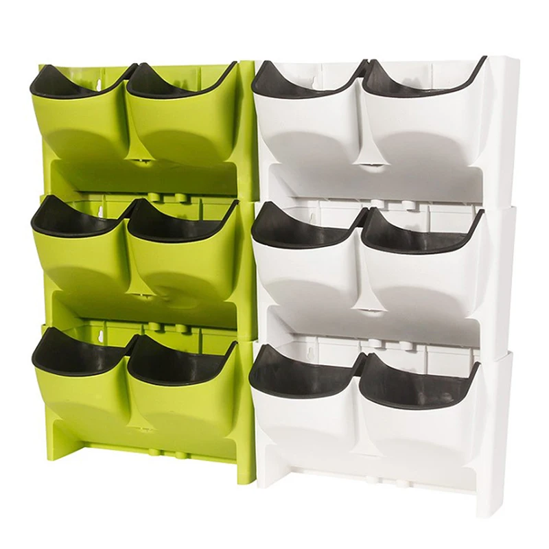 1pc Self Watering Flower Pot Stackable Vertical Planter Wall Hanging Durable
