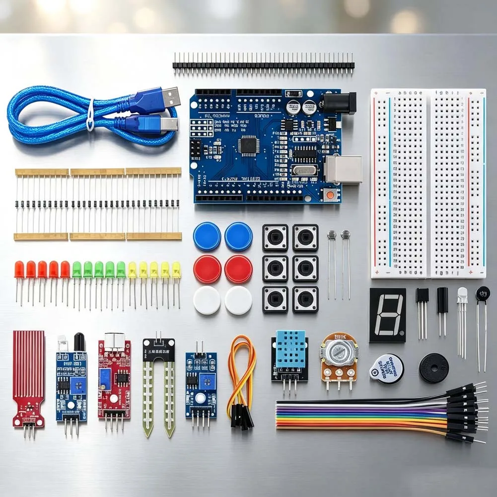1 Set R3 Board For CH340 With 400 Point Breadboard Sensor Modules For STEM Electronics DIY Learning Kit