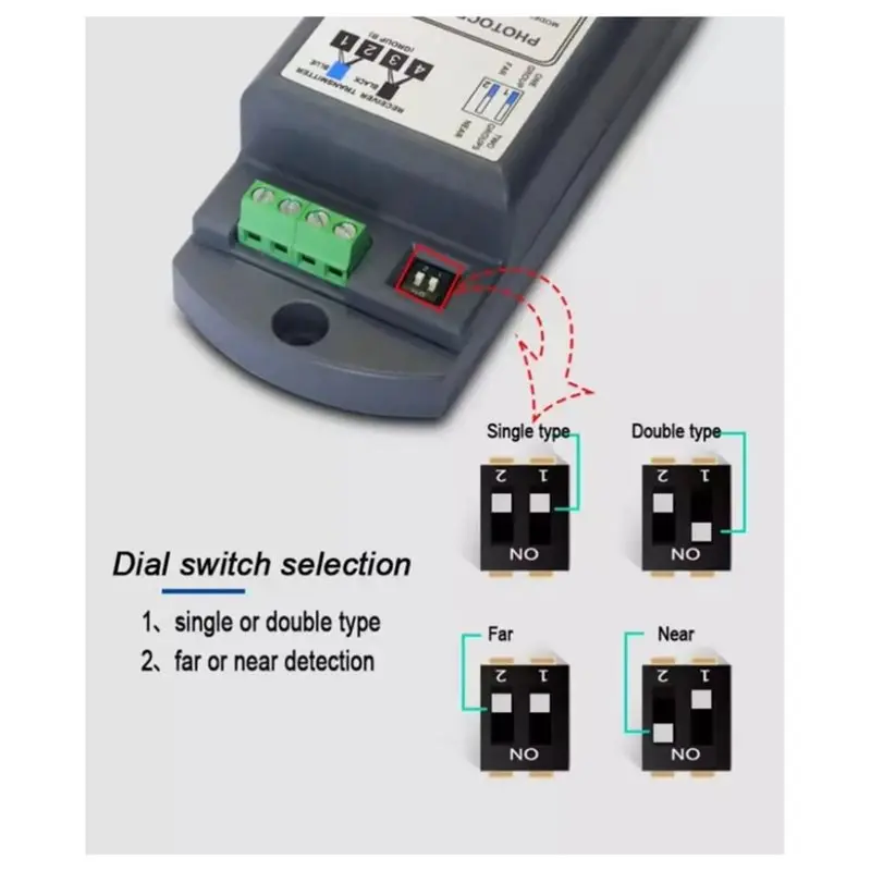 2026 New-New One Dual AC DC 12-24V Automatic Sliding Gate Door Safety Sensor Photocell Garage Door Photocell B
