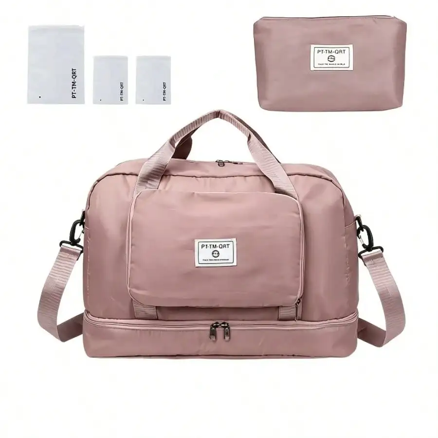 Multifunctional Large-Capacity Sports Luggage Bag Set, Daily Travel, Vacation, Business Trips, Clothes And Toiletries Storage Bag