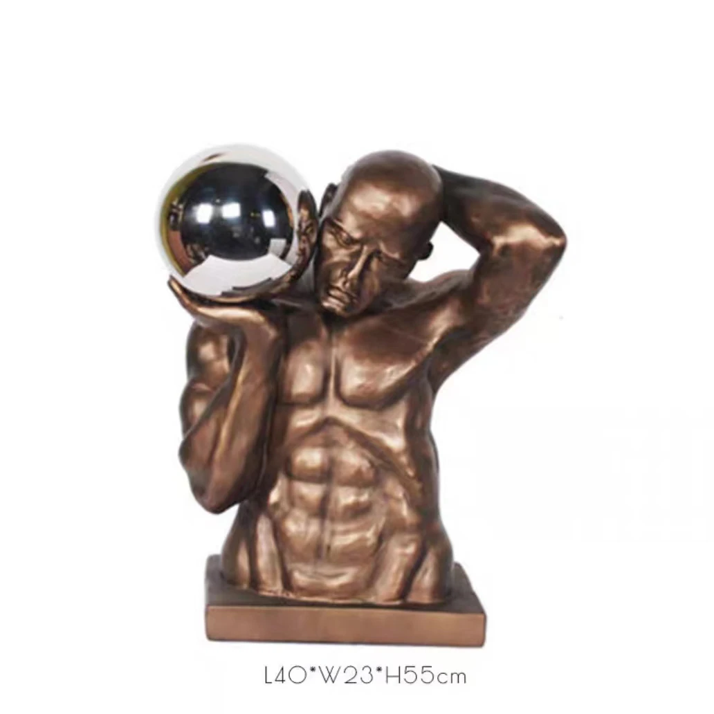 Modern Nordic abstract figures, ball lifters, sculptures, decorations, and creative black decorations at the entrance