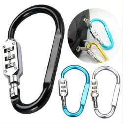 HEE RAK Aluminum Alloy D-type Lock Bicycle Helmet Anti-theft Hook Waterproof Multi-functional Small 3 Dial Password Padlock Tool