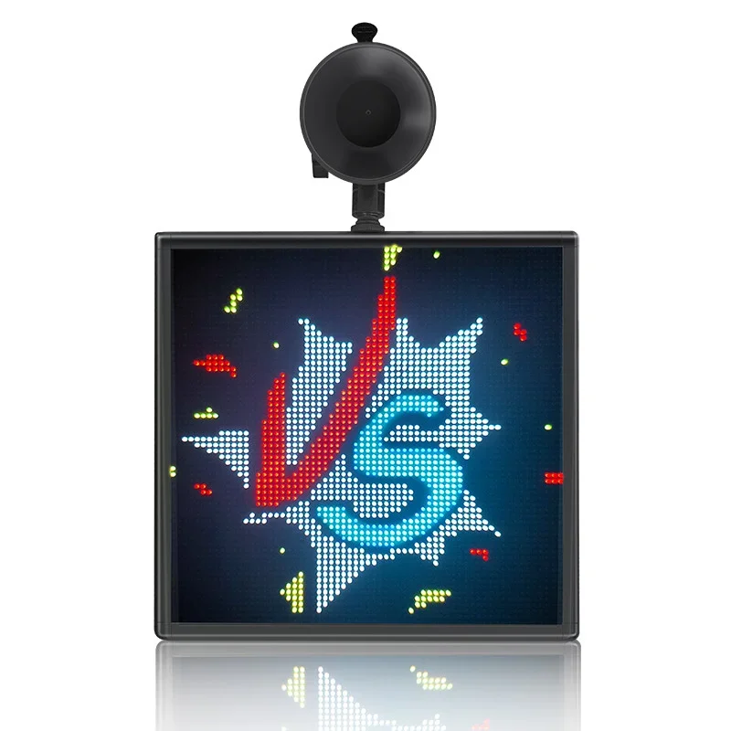 P4-64X64 Car Window Light Emotion Screen Sign Board Bluetooth APP Control RGB Lamp LED Display Car Accessories