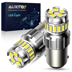 AUXITO 2Pcs 1200LM 1156 BA15S P21W LED T20 W21/5W 7443 Car Bulb Canbus 1157 P21/5W BAY15D LED Lamp Auto DRL Reverse Light 12V