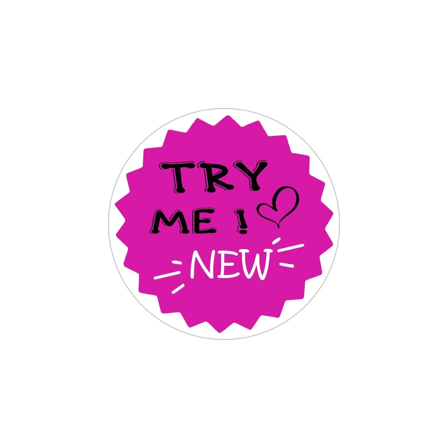Try Me Adesivos, Round New Try Me Grocery Store Etiquetas de Alimentos 500/Roll Rosa 2 polegadas