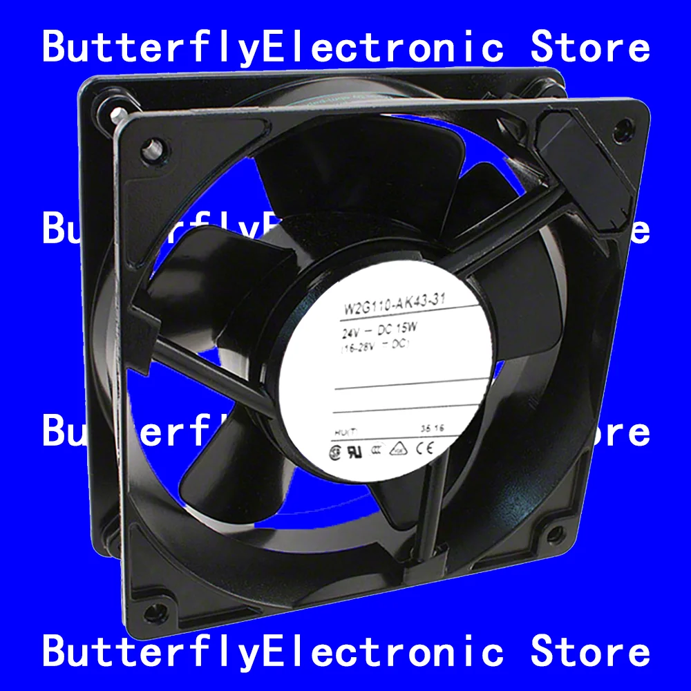

ОРИГИНАЛЬНЫЙ НОВЫЙ W2G110-AK43-31 DC24V 15 Вт ОХЛАЖДАЮЩИЙ ВЕНТИЛЯТОР 12038 120*120*38 мм