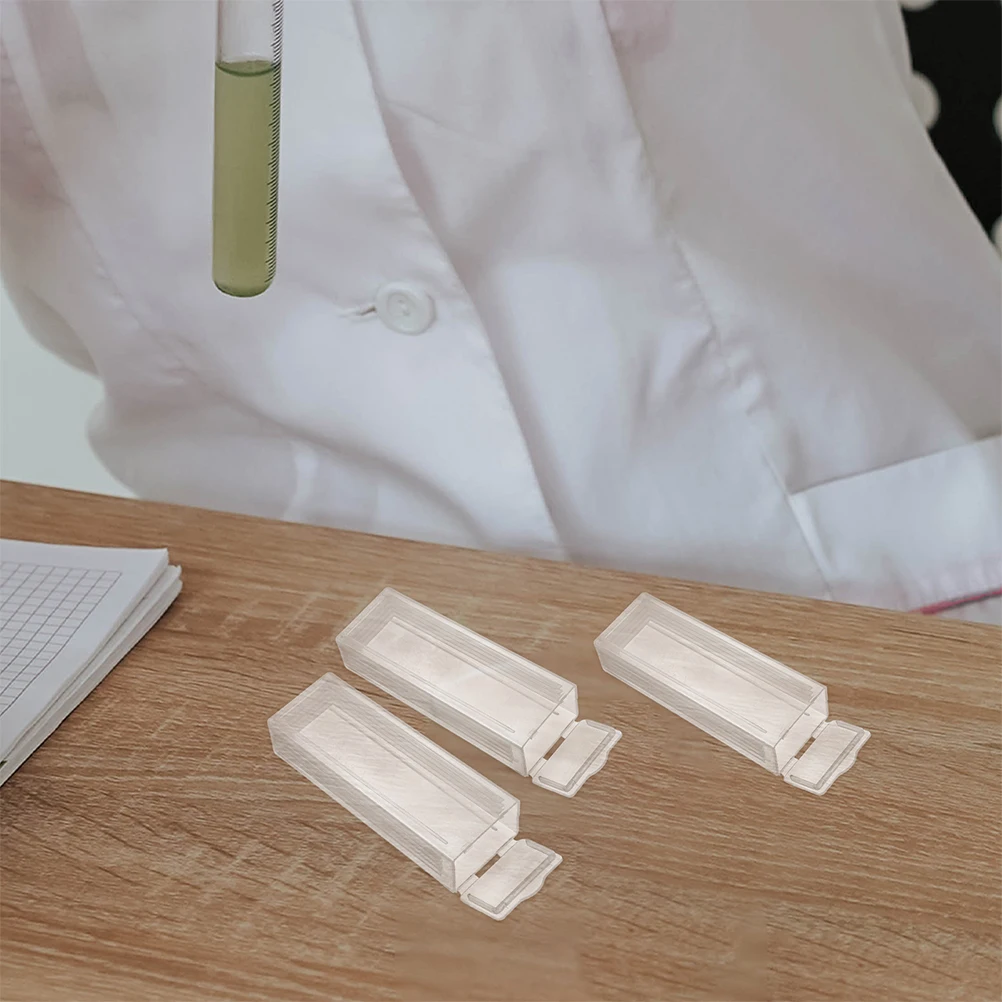 6pcs Microscope Slides Storage Waterproof Specimen Holder Portable Lab Equipment For Hospital 5 Slides Each