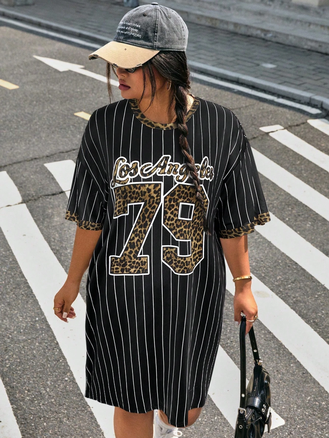 

Женское платье в полоску с номером и принтом, модное повседневное спортивное платье с коротким рукавом и круглым вырезом, высококачественная юбка-пуловер