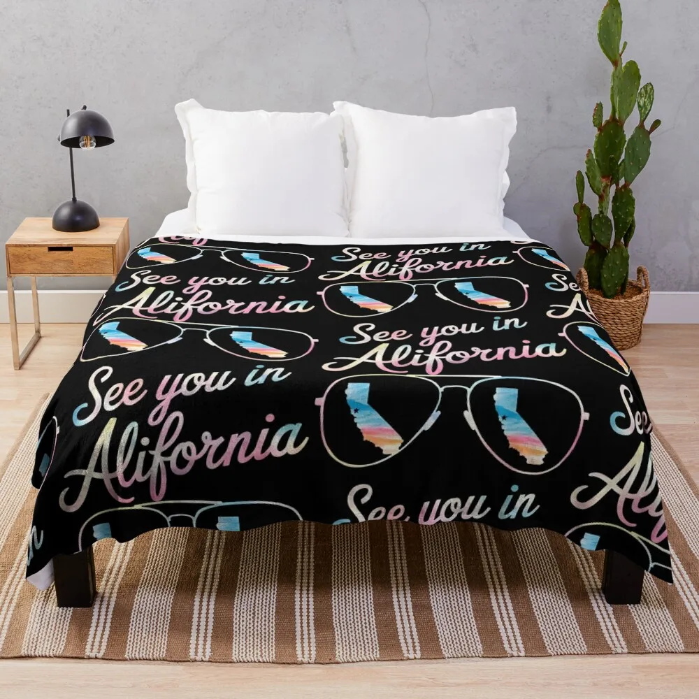 

SEE YOU IN ALIFORNIA, одеяло Coastal Escape, модные диваны, летние одеяла на Хэллоуин