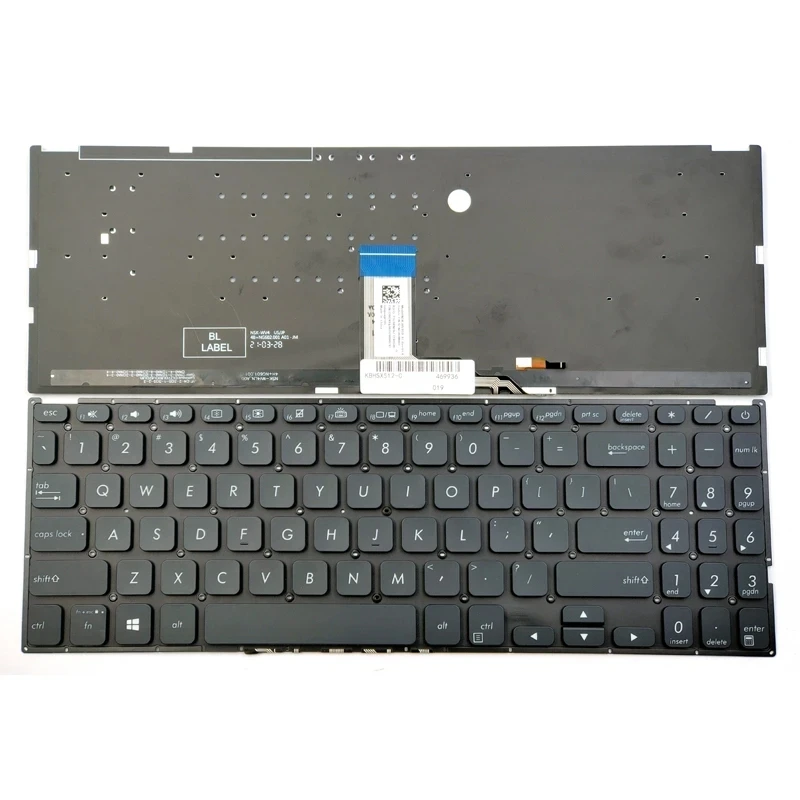 

KBHUB US Keyboard For Asus R564D R564DK R564DA R564F R564FA R564FJ R564J R564JA R564JP R564U Laptop Black Backlit