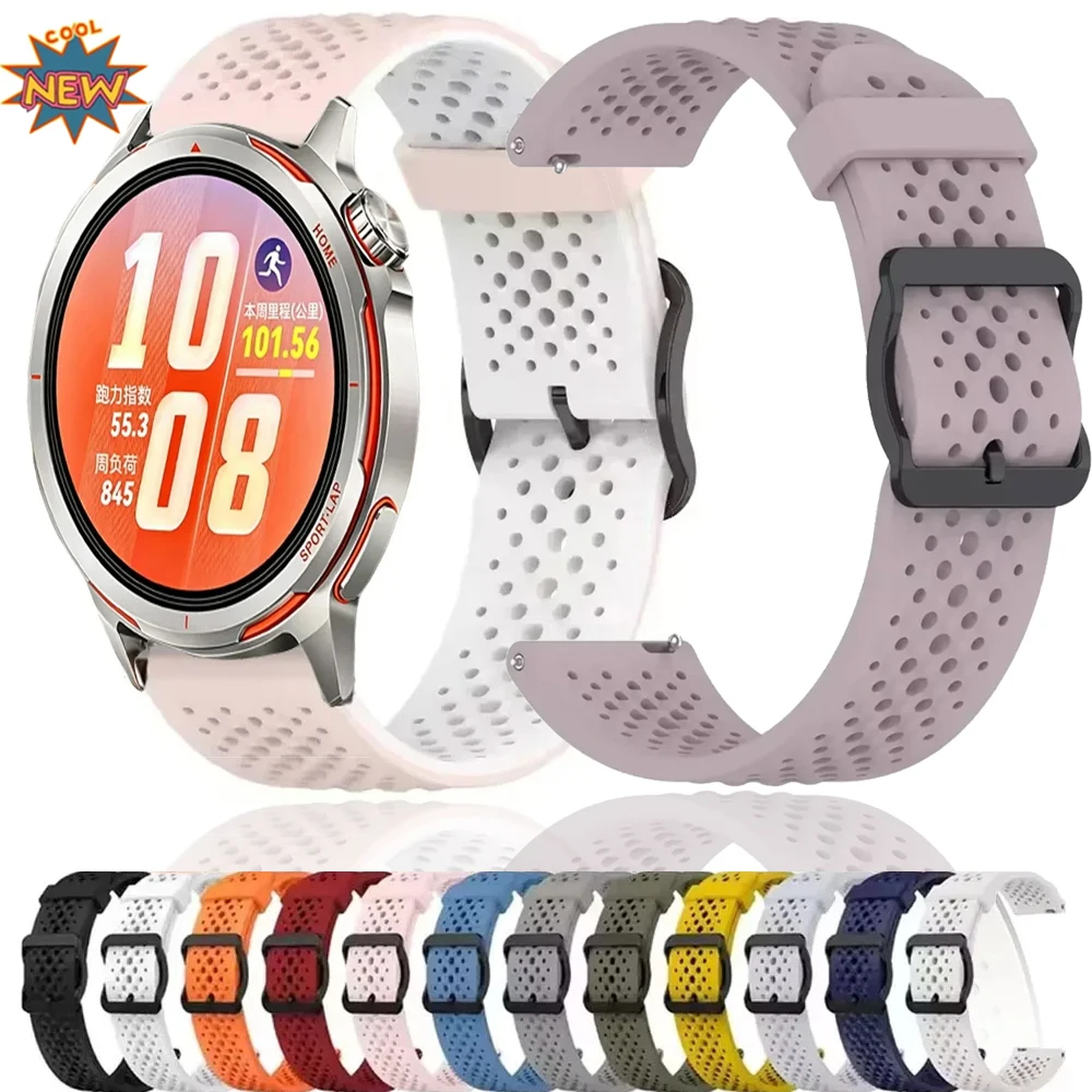 20/22 mm weiches Silikonarmband für Huawei GT Runner 2/Ultimate 2, komfortabler Gürtel, Huawei GT6-5-4 46 mm Amazfit Bip 6-5-Max/Active 3