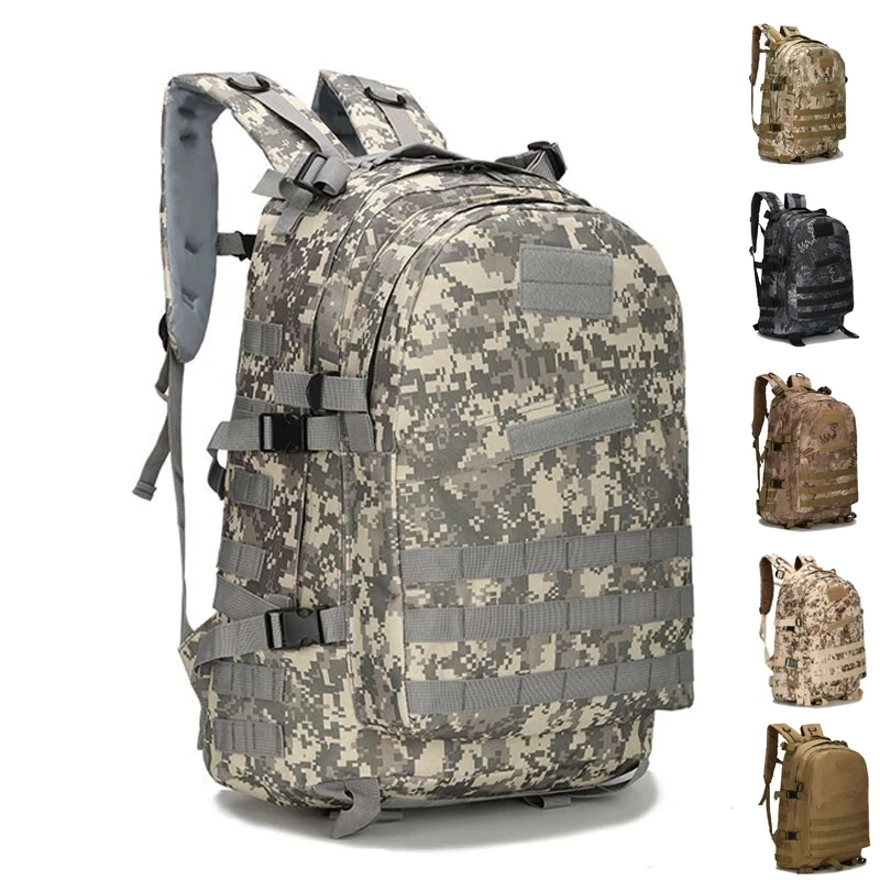 45l militar tático mochila do exército molle assalto saco ao ar livre à prova dwaterproof água trekking caça acampamento pesca camo mochilas