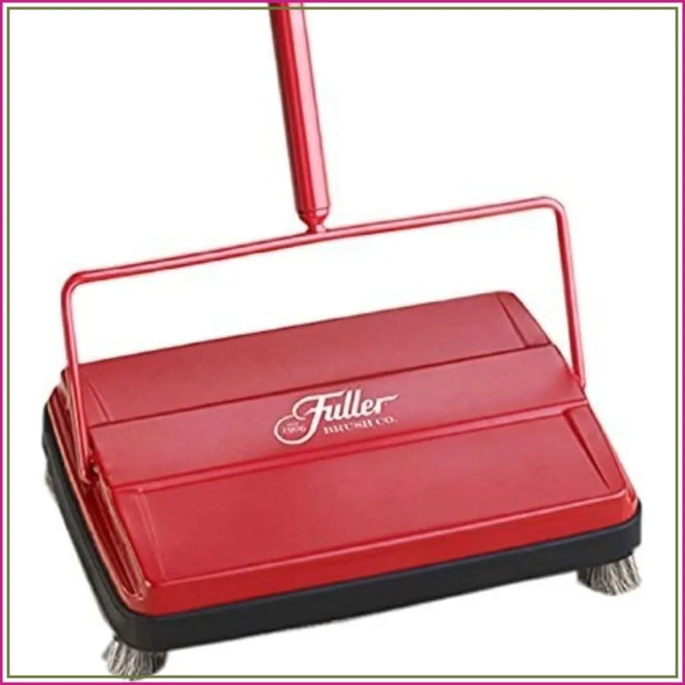 

Electrostatic Carpet & Floor Sweeper - 9" Cleaning Path - Lightweight - Works on Carpets & Hard Floors - Red