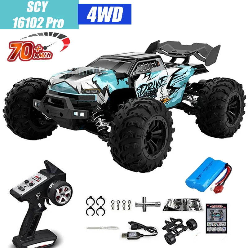 MJX VS RC Auto SCY 16101 16102 PRO 4WD 70 km/u 1/16 Hoge Snelheid Drift Monster Off-road Afstandsbestuurbare Elektrische Crawler