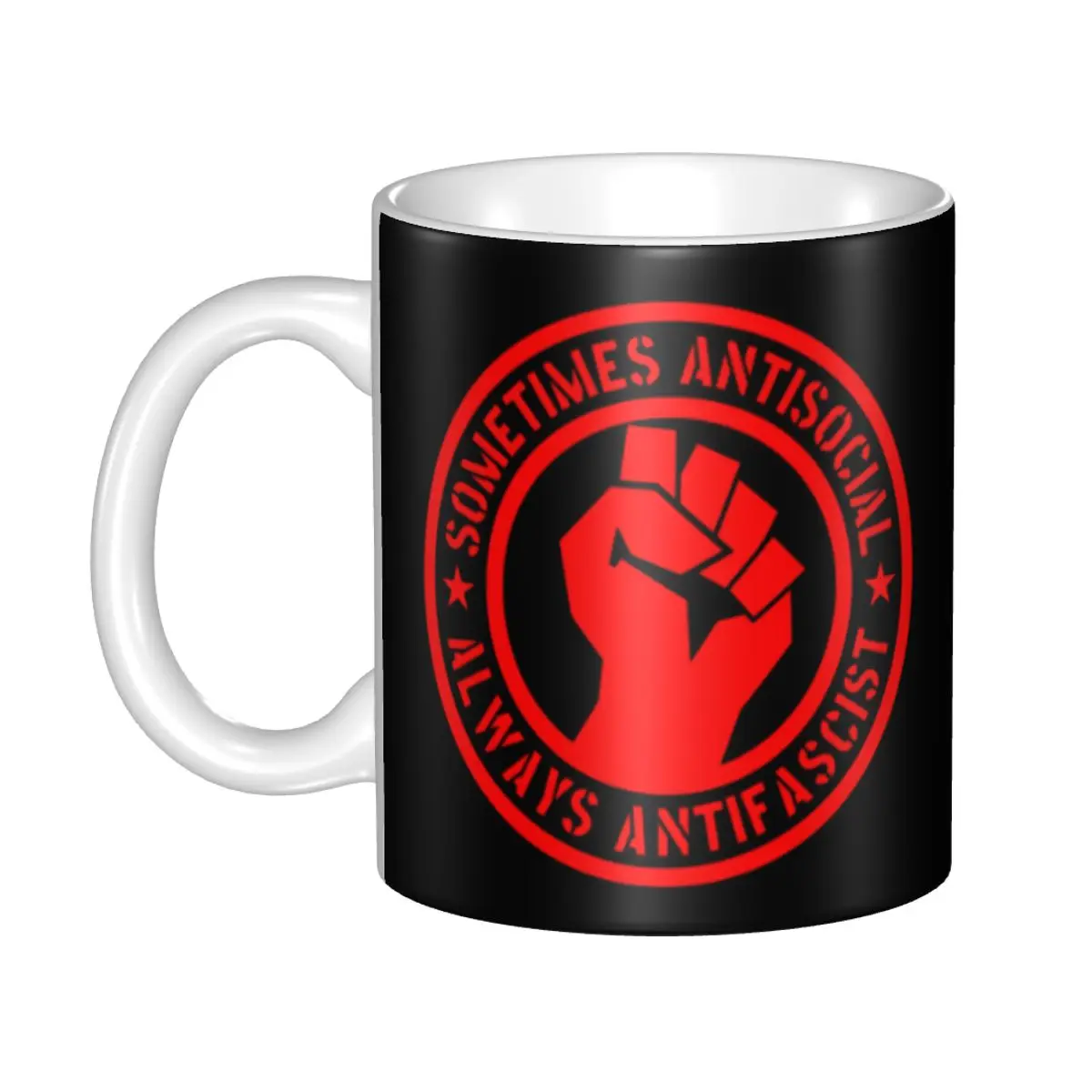 Antifascist Coffee Mug DIY Customized Ceramic Tea Milk Mug