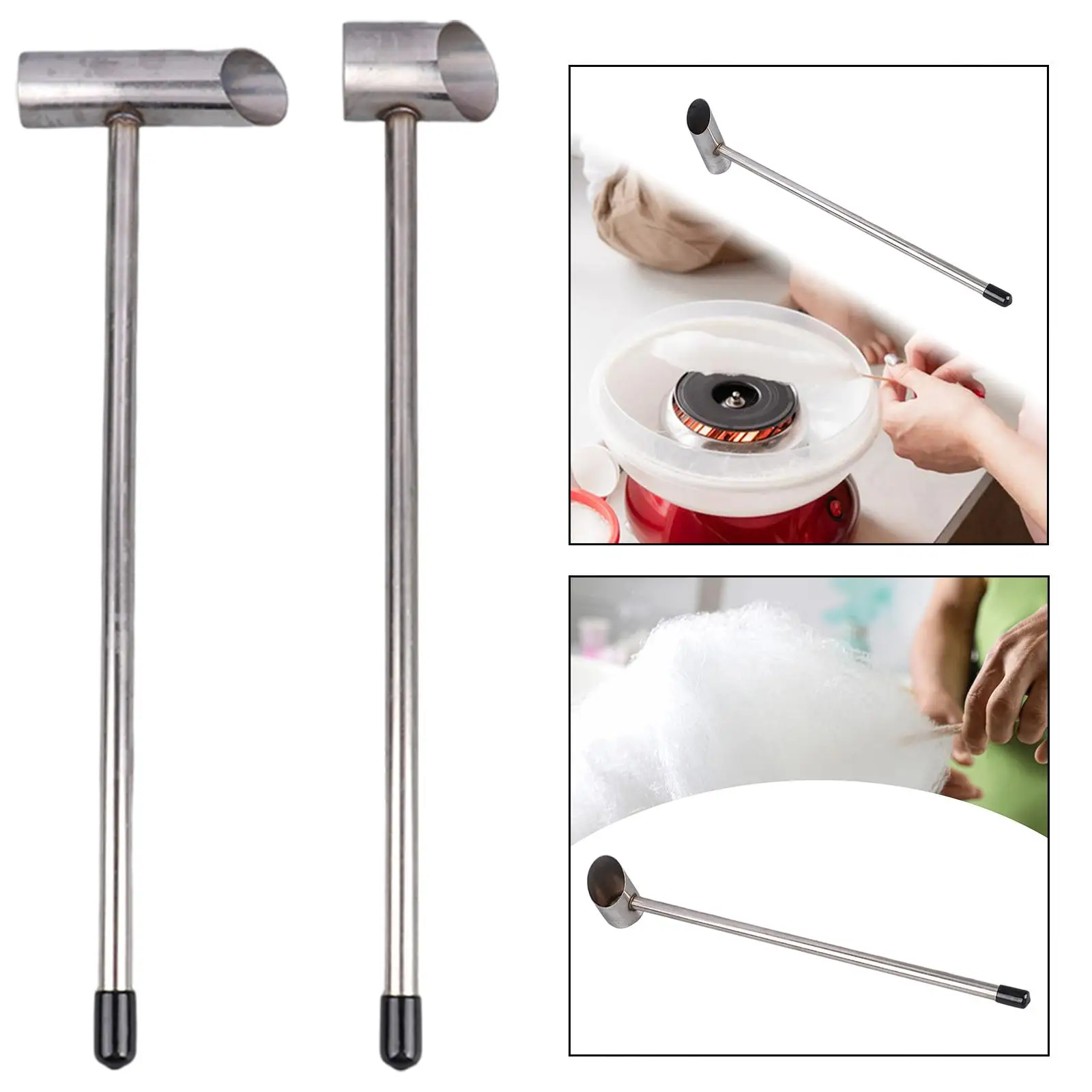 Imagem -03 - Algodão Doce Fazendo Ferramentas para Marshmallow Máquina Teaspoon Punho Longo Acessório de Substituição Colher Profissional