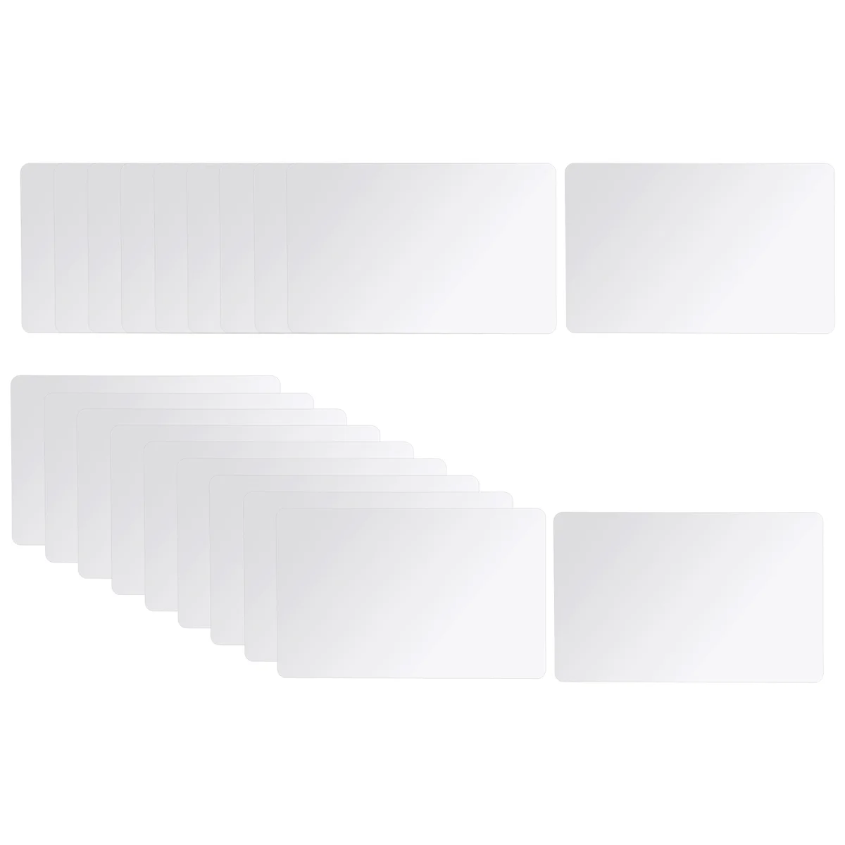 N16R 20Pcs NFC Cards White Blank for PVC Tags Waterpoof 504Bytes Chip Sticker