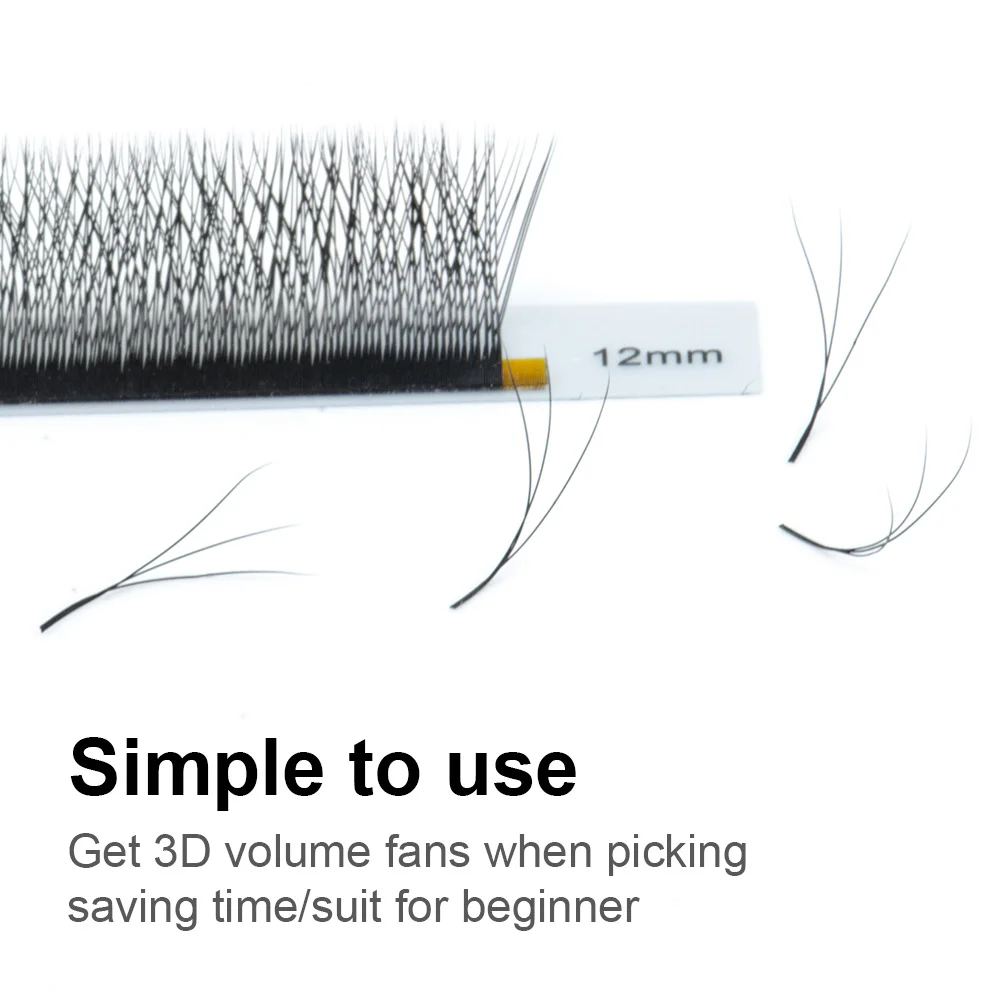 NAGARAKU 3D W شكل طبيعي ناعم خفيف المنسوجة يدويا المشجعين التلقائي زهرة الرموش الصناعية ملحقات #4