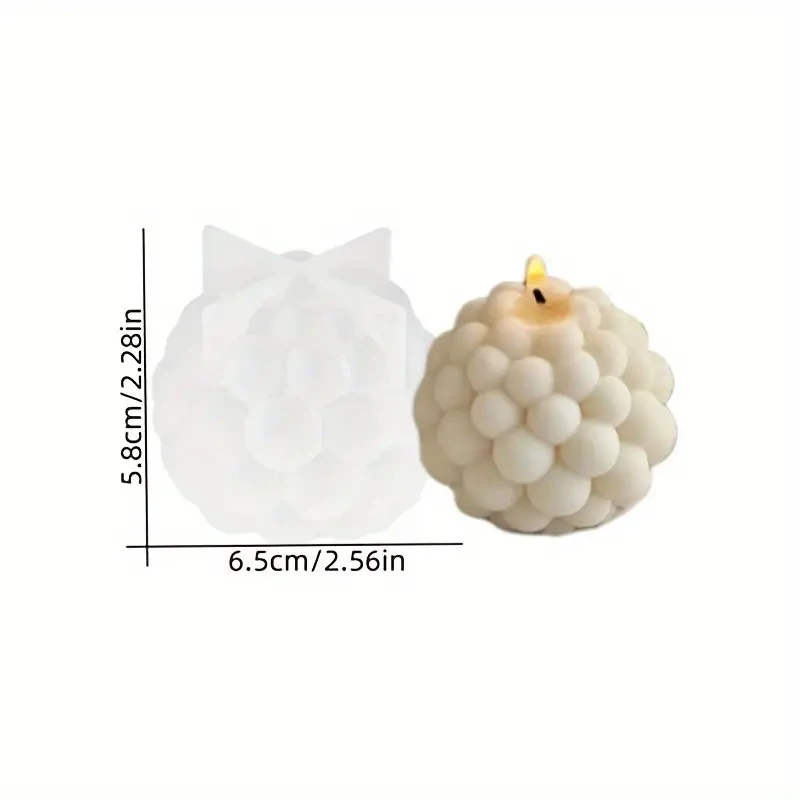 Stampo per candele in silicone 3D bolla cilindrica sfera rotonda profumata aromaterapia stampo per candele in gesso torta fai da te stampo fatto a mano