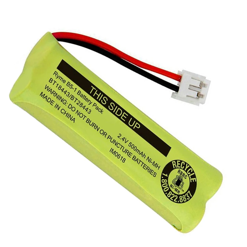 2.4V 500mAh BT18443 Cordless Phone Battery Compatible with VTech BT28443 89-1337-00-00 LS6115 LS6117 LS6125 LS6126 LS6225