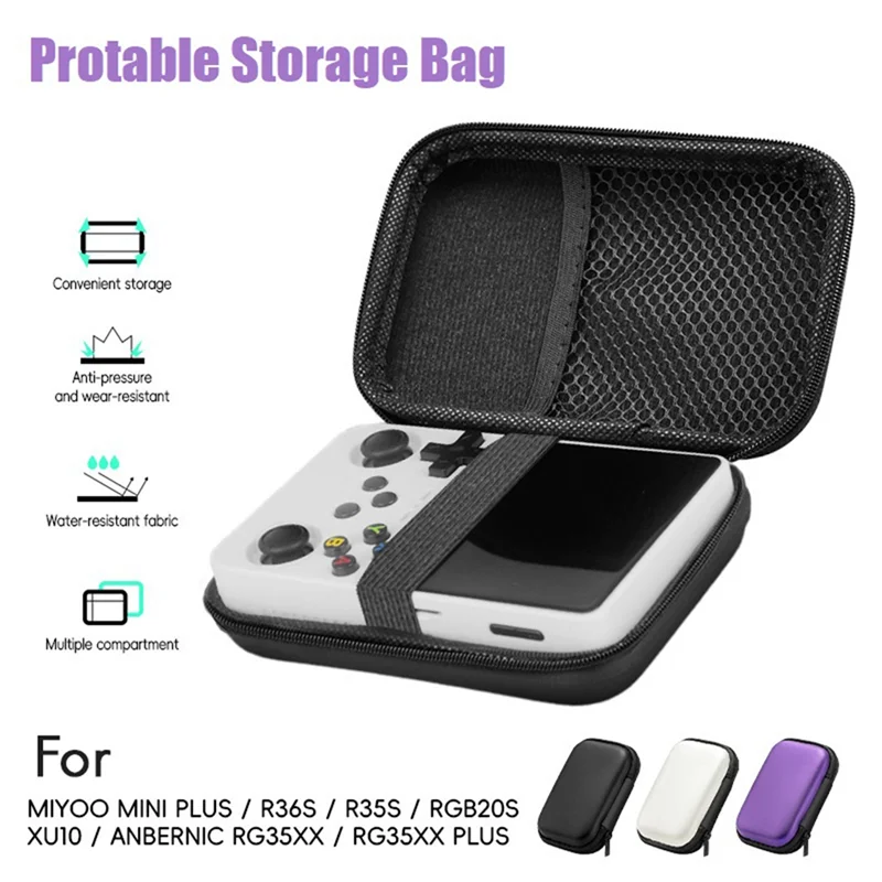 ハード EVA 収納袋 ANBERNIC RG35XX/RG35XX PLUS/MIYOO MINI PLUS/R36S/R35S/RGB20S/XU10 ポータブルケース A