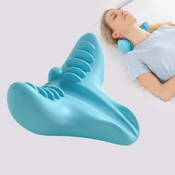 Masajeador relajante para cuello y hombros, dispositivo de tracción quiropráctica Cervical, almohada para alivio del dolor, alineación de la columna Cervical