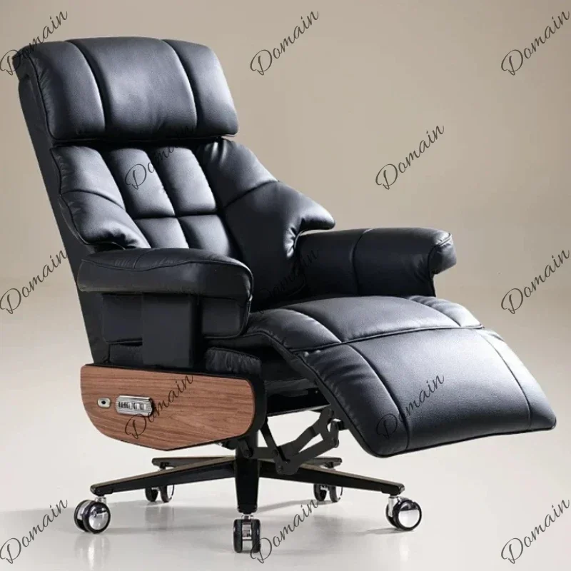 46B Luxury Leather Electric Boss Chair Sedentary Ergonomic Chairs Heating Ventilation Massage Office Chair Desk Armchair Furnitu