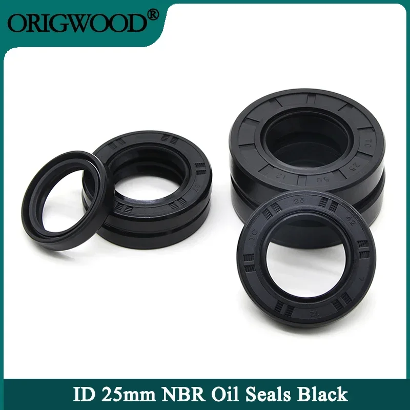 

NBR Oil Seal ID 25mm TC-25*31/32/34/35/38/40/42/45/50/52/55/60/62*4/5/6/7/8/10/12mm Nitrile Rubber Shaft Double Lip Seals Gasket