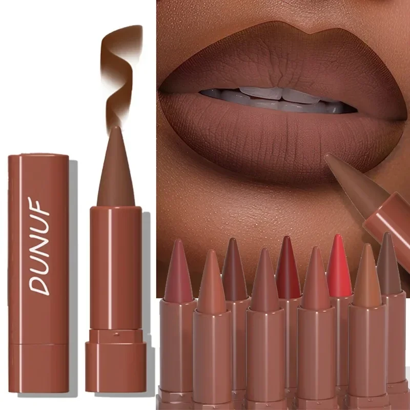 Matte Lipstick Pen Gradient Lip Liner Red Brown Velvet Lipsticks Pencil Lasting Waterproof Lip Stick Sexy Women Makeup Lip Liner