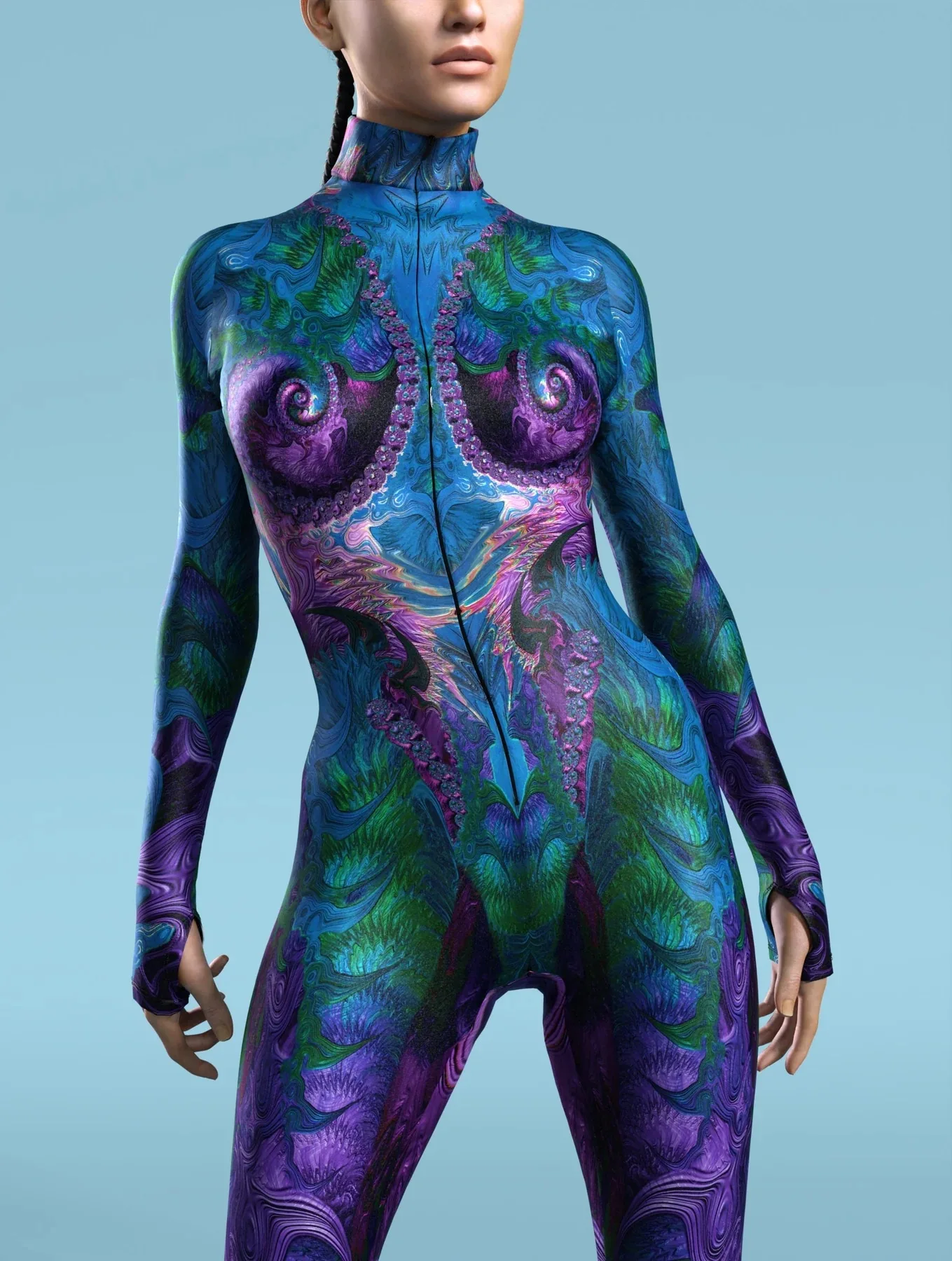 Damen Herren Muskel-Mensch Wüste Dazzle in Sieben Farben 3D-Druck Verkleidungs-Jumpsuit Halloween-Party Cosplay-Kostüme Outfit – Detail 21