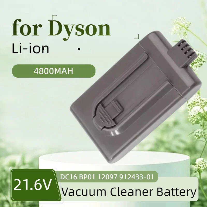 

21.6V 4800mAh Vacuum Cleaner Replacement Battery for Dyson DC16 BP01 12097 912433-01 Li-ion Rechargeable Bateria