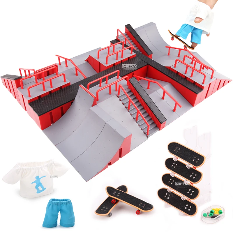 Finger Skateboard Big Scene Park with Pants Professional Finger Skatepark Ramp Track Stairs Venue Combination Indoor Home Toys