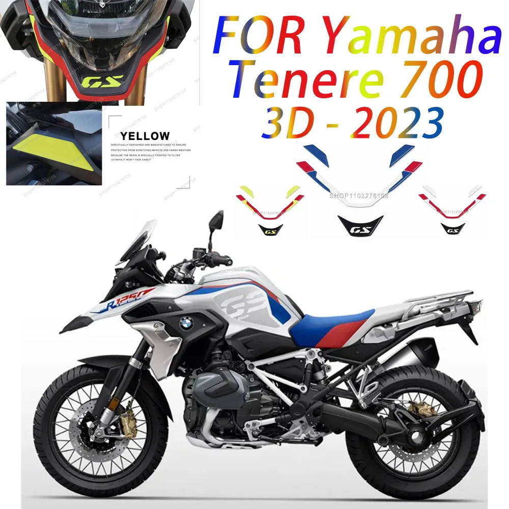 For BMW F900GS F900 GS 2024 3D Epoxy Resin Sticker Motorcycle Front Mouth Protector Stickers New F900GS Decorative Sticker