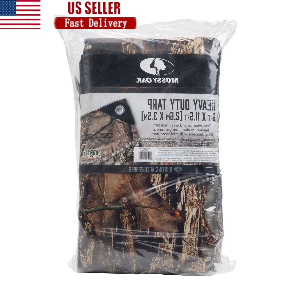 

Waterproof Hunting Camo Tarpaulin 8.6ft x 11.5ft Multi-purpose PE Tarp Concealment Durable Reinforced Grommets Outdoor Gear